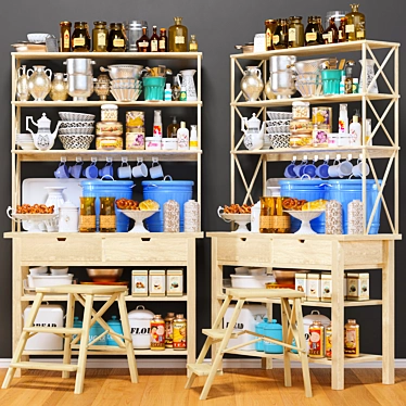 Kitchen Shelf Organizer 3D model image 1 