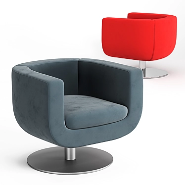 Modern Tulip Armchair: Stylish & Comfortable 3D model image 1 