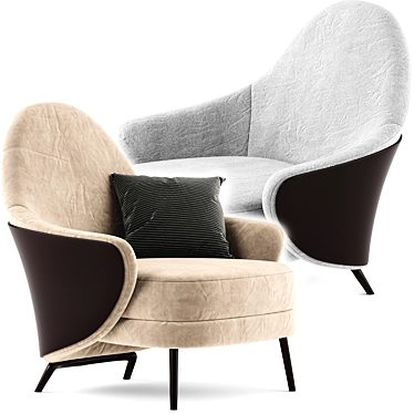 Elegant Minotti Angie Armchair 3D model image 1 