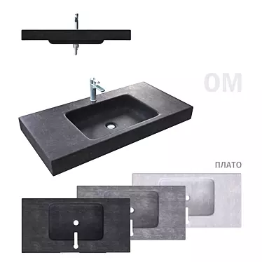 Plateau Concrete Sink 3D model image 1 