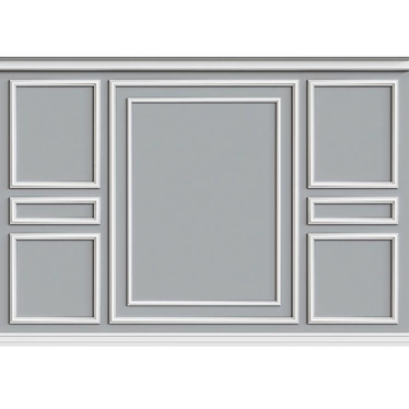 Elegant Wall Molding Solution 3D model image 1 