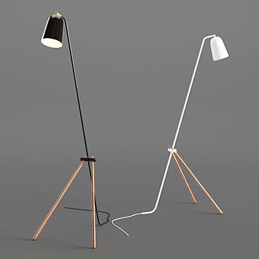 Sleek Giraffe Floor Lamp 3D model image 1 