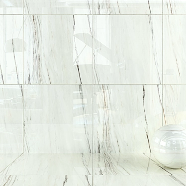 Dream Bianco Wall Tiles: High-Definition 4K Multi-Texture Set 3D model image 1 