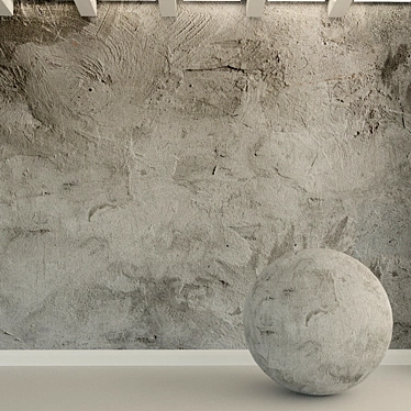 Vintage Concrete Wall Texture 3D model image 1 