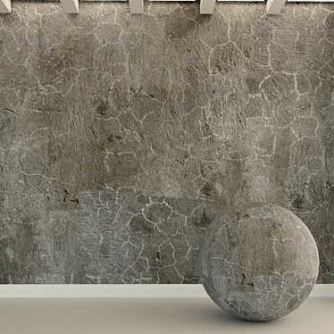 Retro Loft Concrete Wall 3D model image 1 