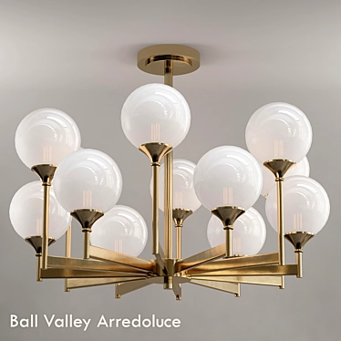 Elegant Ball Valley Chandelier 3D model image 1 