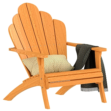 ErgoWood Adirondack Chair - Premium Outdoor Seating 3D model image 1 