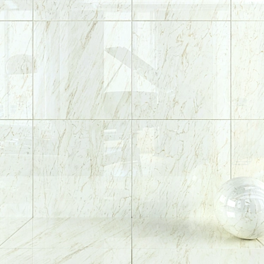 Elegant Cremo Delicato Marble Wall Tiles 3D model image 1 