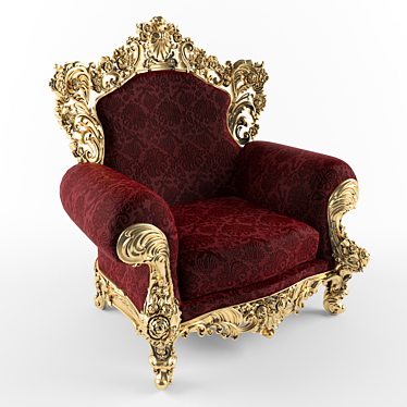 Vintage-inspired Armchair: Classic Elegance 3D model image 1 