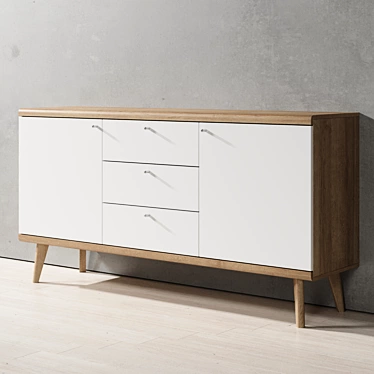 Elegant Primo Piaski Sideboard 3D model image 1 