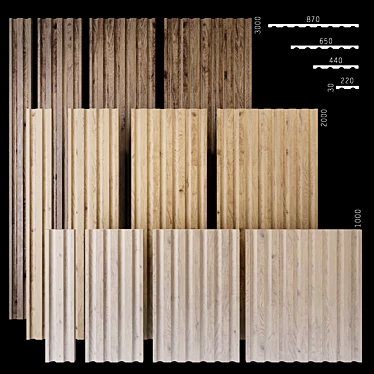 Rugged Wood Panels: Versatile for Furniture & Décor 3D model image 1 