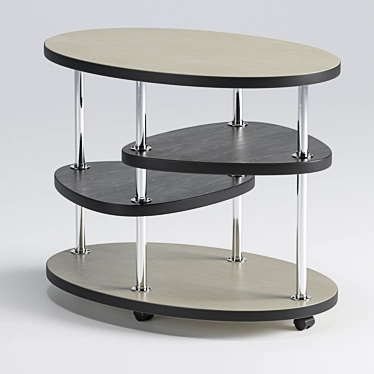 Sleek Oval Table 85 3D model image 1 