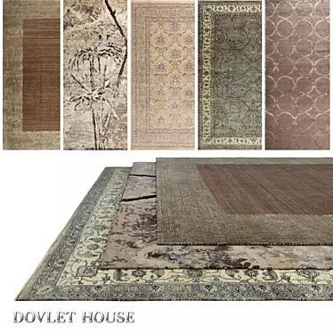 Luxury Carpets: DOVLET HOUSE Collection (5 pcs) 3D model image 1 