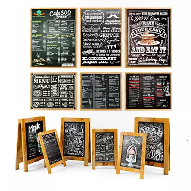 Versatile Chalkboard Set 3D model image 1 