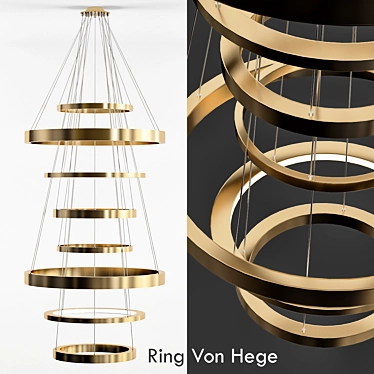 Elegance Illuminated: Chandelier Ring 3D model image 1 