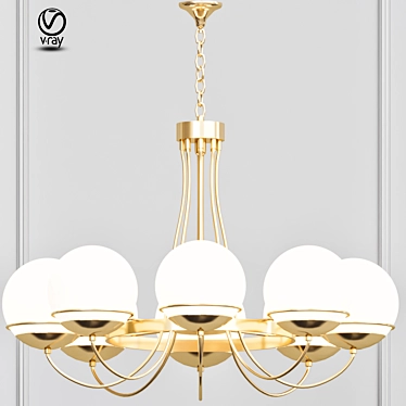 Elegant Crystal Chandelier 3D model image 1 