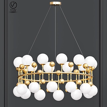 Milky Bubble Chandelier 3D model image 1 