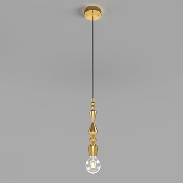 Vintage Loft Pendant Light 3D model image 1 