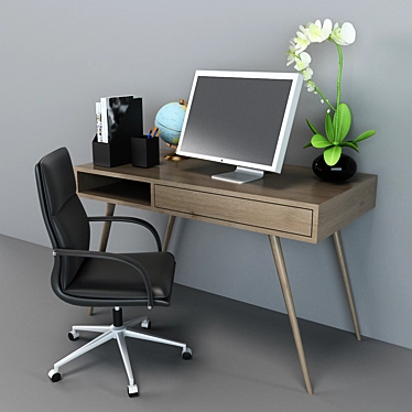 Elegant Office Furniture – Boost Productivity 3D model image 1 