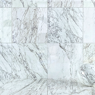 3K HD Statuario Select Wall Tiles 3D model image 1 