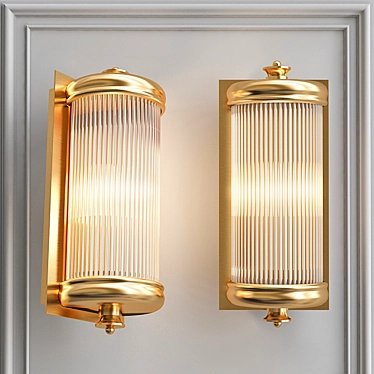 Glorious S Brass Wall Lamp - Elegant Lighting Solution 3D model image 1 