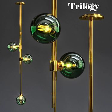 Articolo Trilogy Pendant Light 3D model image 1 