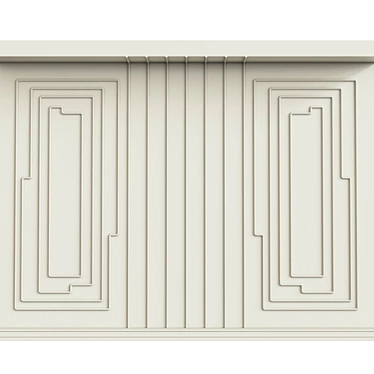 Elegant Wall Moulding Tiles 3D model image 1 