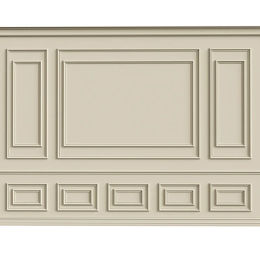 Elegant Wall Moulding Solution 3D model image 1 