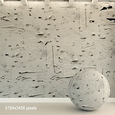 Vintage Concrete Wall Texture Bundle 3D model image 1 