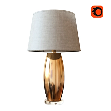 Crystalline Metal Table Lamp 3D model image 1 