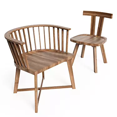 Gervasoni Gray 23 Outdoor Chair 3D model image 1 