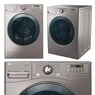 LG F1K2CH2T Washing Machine: Efficient and Stylish 3D model image 1 