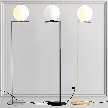 Elegant IC Lights F Chrome Floor Lamp 3D model image 1 