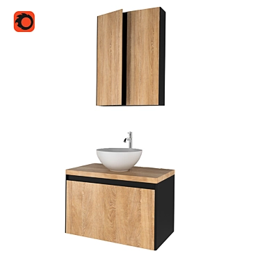 Elegant Velvex Sink Set 3D model image 1 