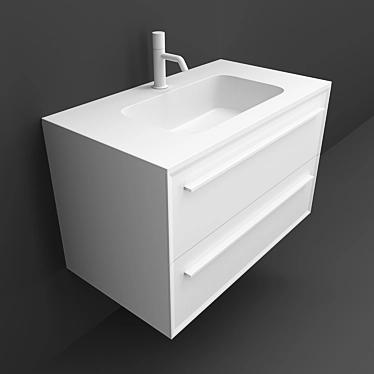 Designer Washbasins: Falper 7 Metrica Roundlux H1 3D model image 1 