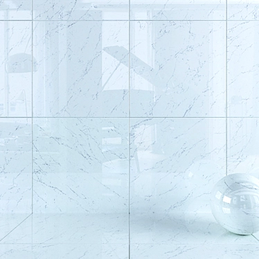 Carrara Pure Wall Tiles: 3K Multi-Texture 3D model image 1 