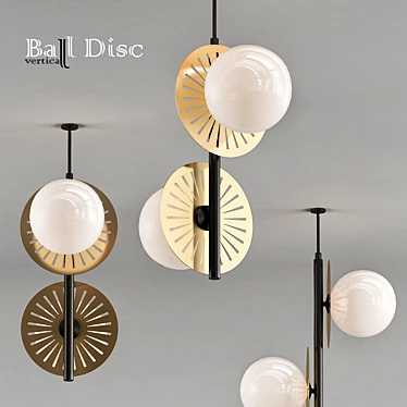 Modern Disc Chandelier: Vertical Elegance 3D model image 1 