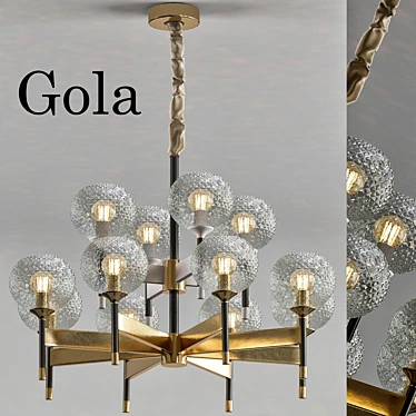 Gola 12 Contemporary Chandelier 3D model image 1 