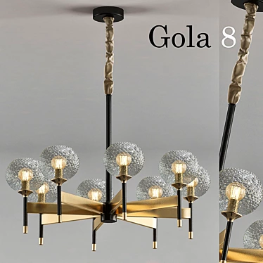 Gola 8 Lighting Fixture: Modern Design, Multiple Formats 3D model image 1 