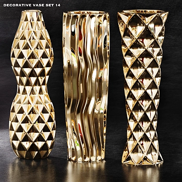 Versatile Decorative Vases Set 3D model image 1 