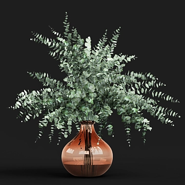 Elegant Eucalyptus Vase 3D model image 1 