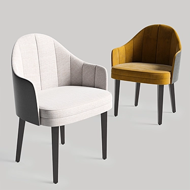 Modern Ash Armchair: Corbetti 3D model image 1 