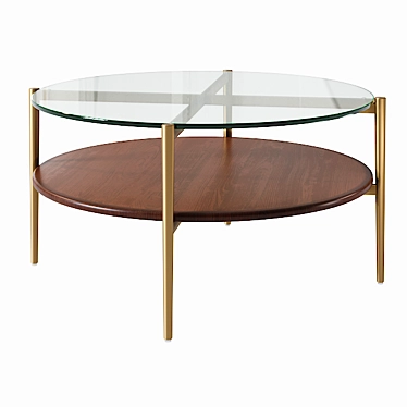 West Elm Mid-Century Art Display Round Coffee Table