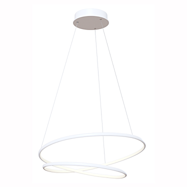 Modern White Pendant Lamp with 47W LED - Nola 3D model image 1 