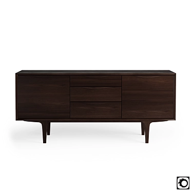 Elegant McKenzie Console: 3 Drawers 3D model image 1 