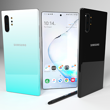 Samsung Galaxy Note 10+: High-Poly Model 3D model image 1 