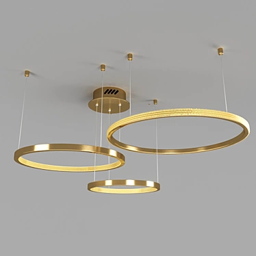 Modern Pendant LED Light Fixture: Cruise Gold 3D model image 1 