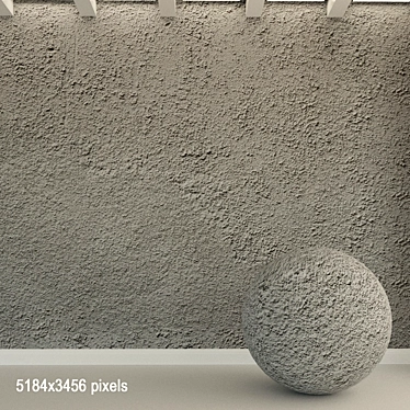 Vintage Concrete Wall Texture 3D model image 1 