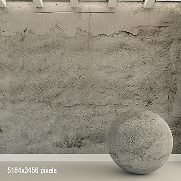 Vintage Concrete Wall Texture 3D model image 1 