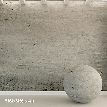 Vintage Concrete Wall Texture 3D model image 1 